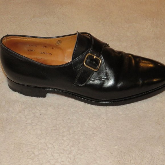 John Lobb Gould Black Leather Monk Strap Loafers Size 9C main image 4